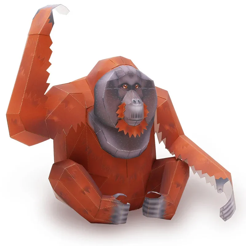 Art Craft Cardboard - Orangutan الغوريلا اوريغامي الفن للطي صغير