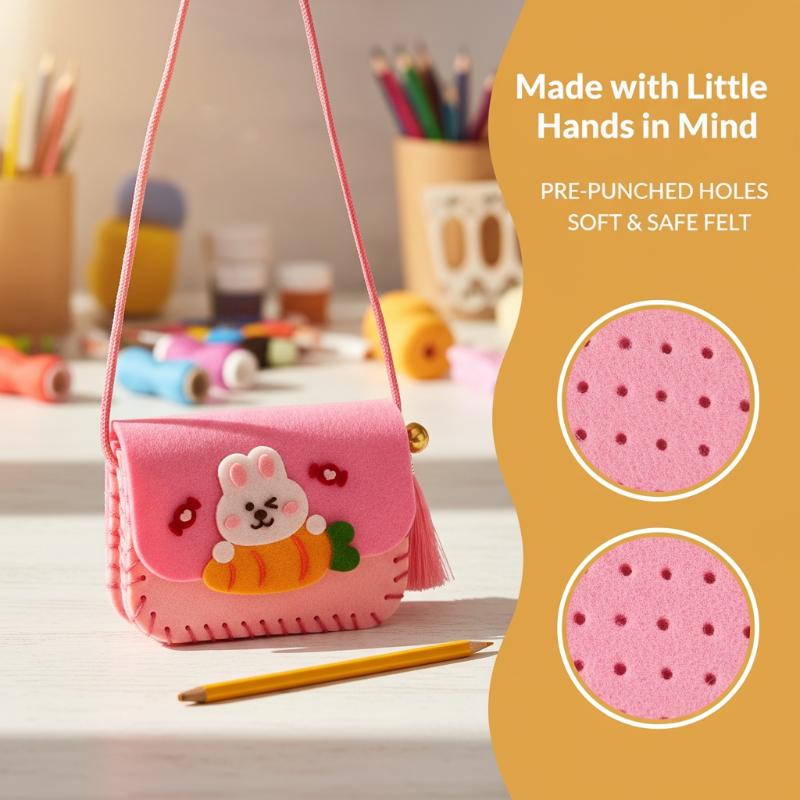 Art Craft Toys - طقم صنع حقائب من اللباد للأطفال،