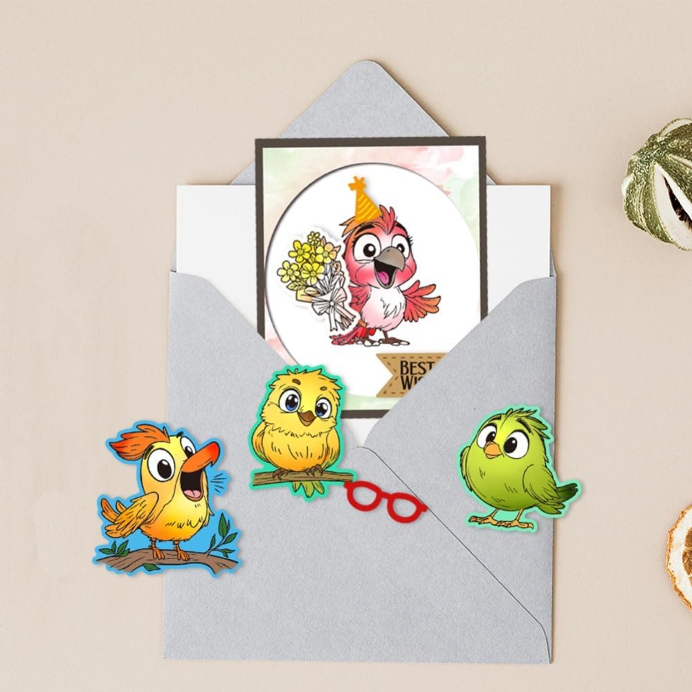 مضحك الطيور واضح Stamps لسكراب - مراجعة Artwork Craft وسعره