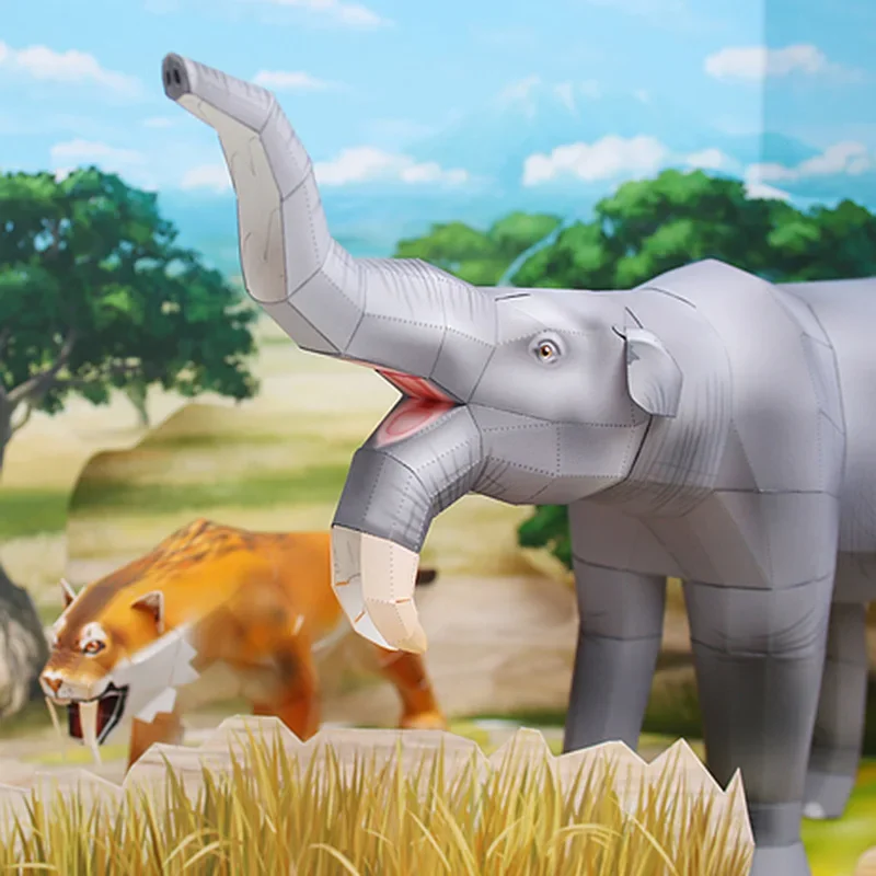 Deinotherium الفيل اوريغامي ال - مراجعة Art Craft Cardboard وسعره