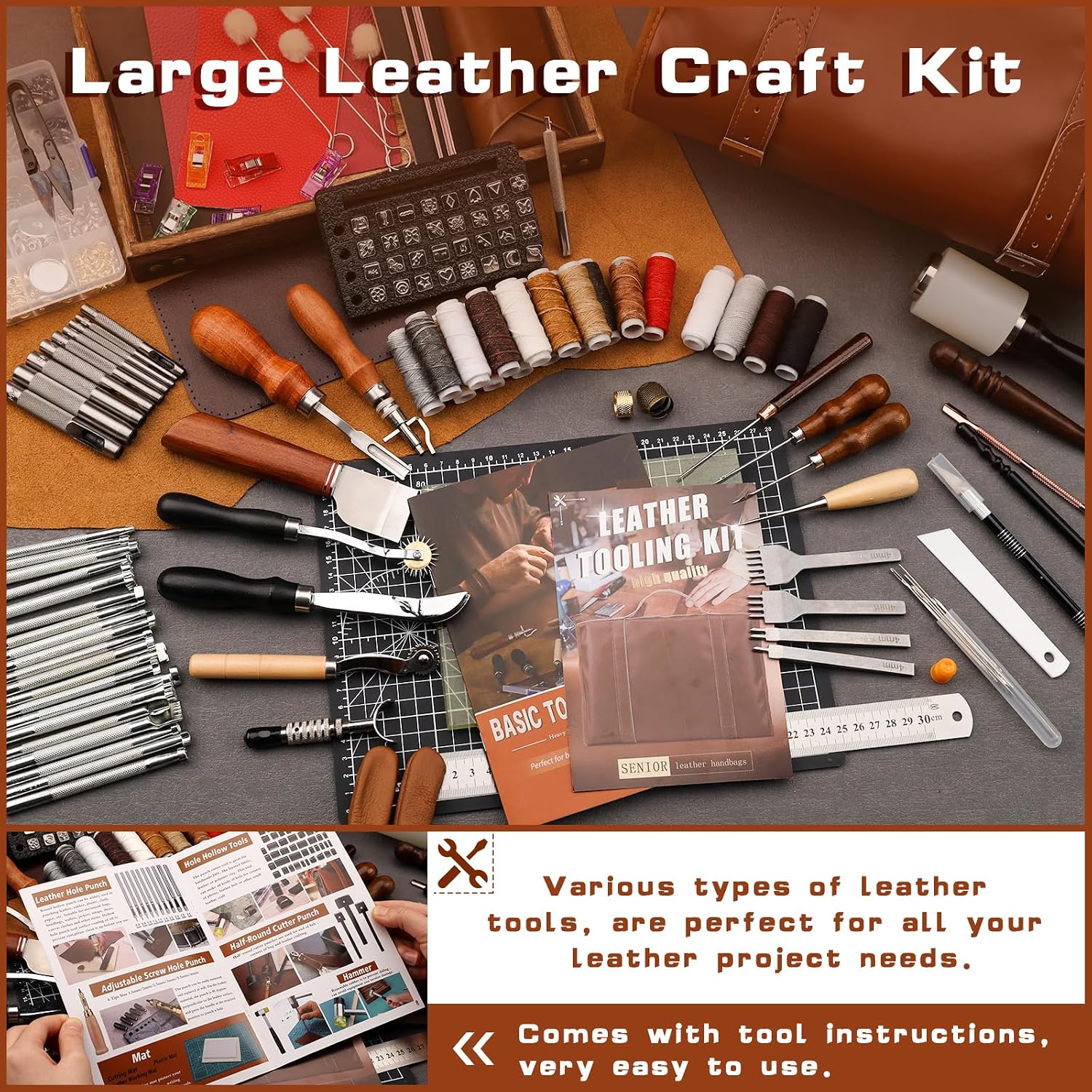 طقم أدوات تشكيل الجلود، أدوات  - مراجعة Leather Tooling Kit وسعره