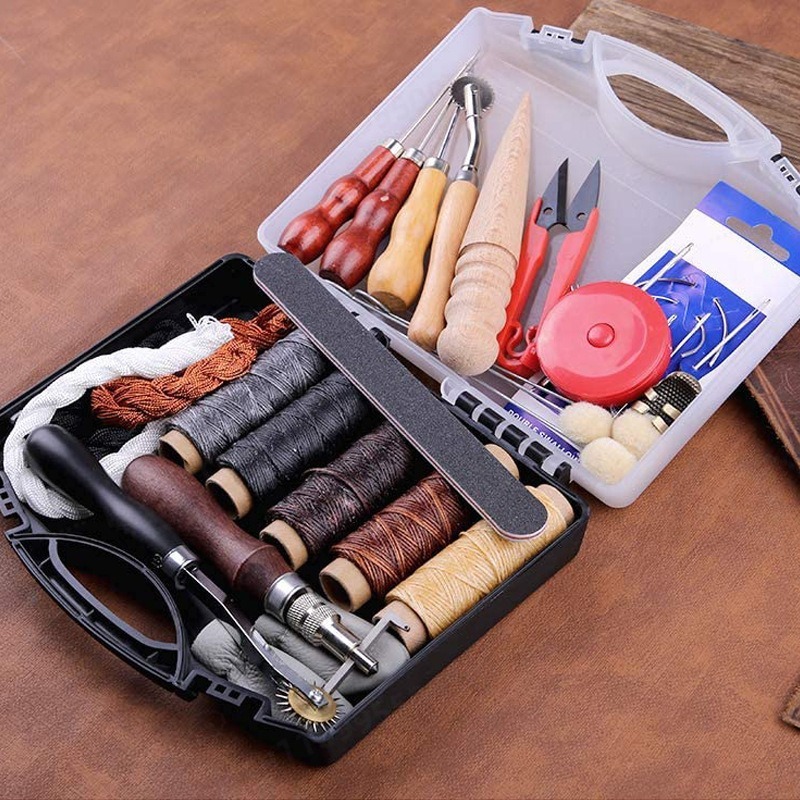مجموعة أدوات الخياطة اليدوية ل - مراجعة Leather Tooling Kit وسعره