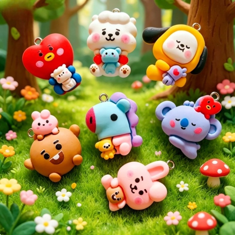 7 قطع من إكسسوارات BT21 الكرتو - مراجعة Art Craft Resin وسعره