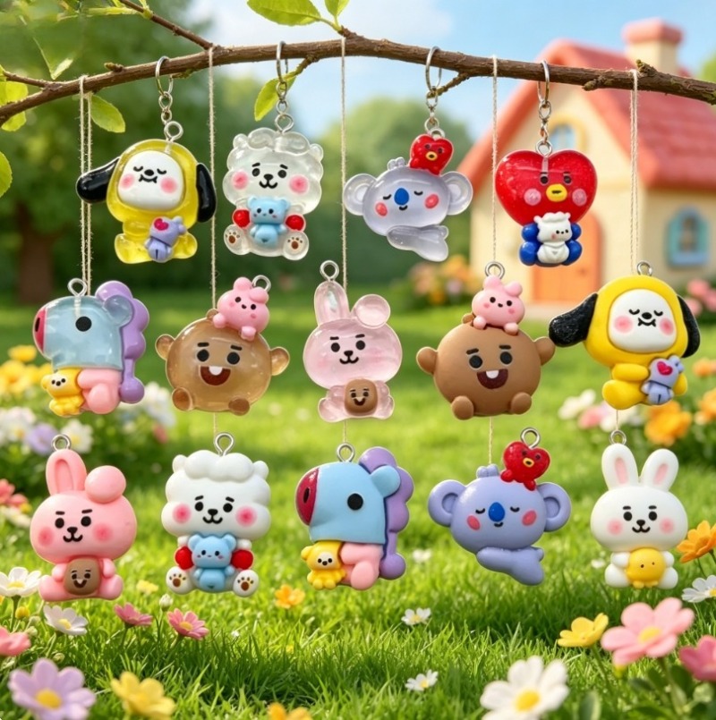 7 قطع من إكسسوارات BT21 الكرتو - مراجعة Art Craft Resin وسعره