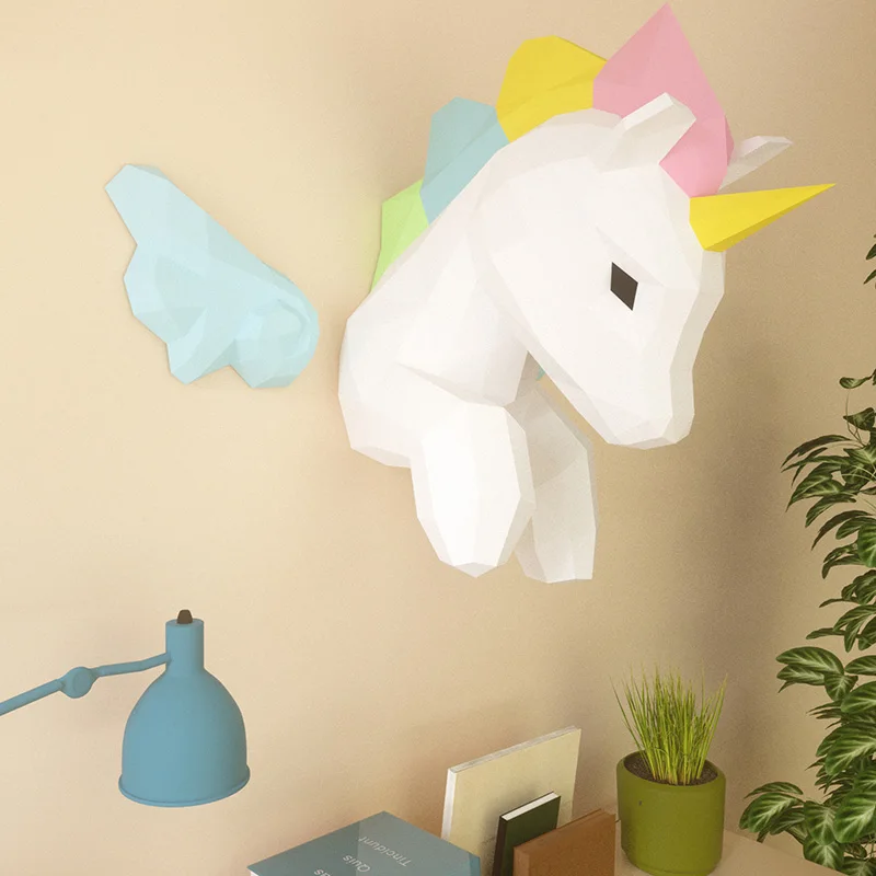 قوس قزح يونيكورن الحيوان جدار  - مراجعة Art Craft Cardboard وسعره