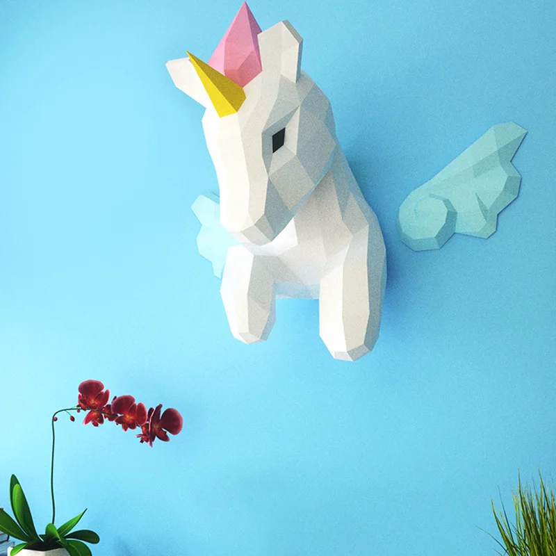قوس قزح يونيكورن الحيوان جدار  - مراجعة Art Craft Cardboard وسعره