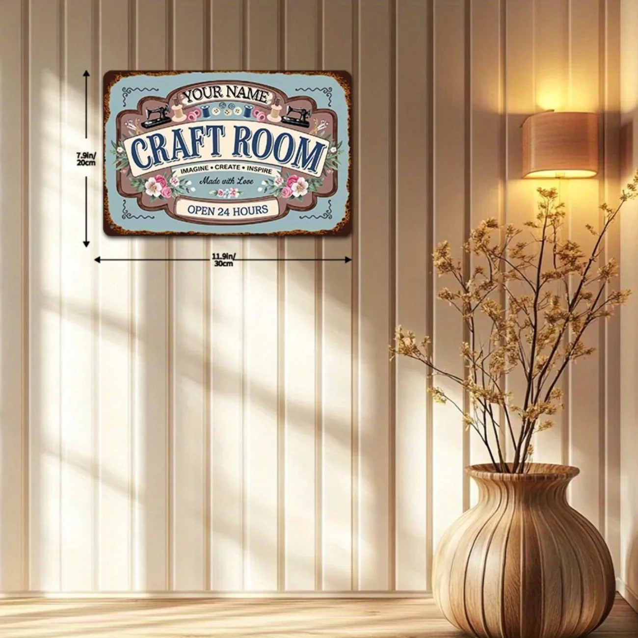 لافتة معدنية مخصصة لغرفة الحرف - مراجعة Art Craft Room وسعره