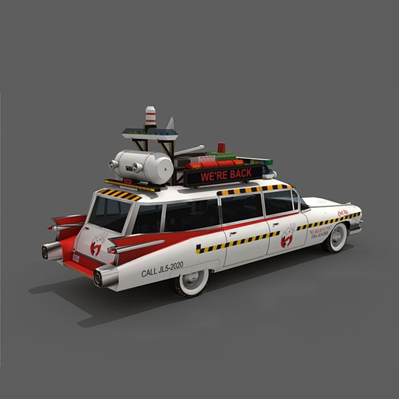 Ghostbusters سيارة Ecto-1A 1:2 - مراجعة Art Craft Cardboard وسعره