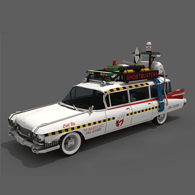 Ghostbusters سيارة Ecto-1A 1:2 - مراجعة Art Craft Cardboard وسعره