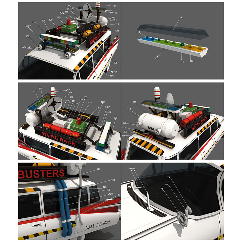 Ghostbusters سيارة Ecto-1A 1:2 - مراجعة Art Craft Cardboard وسعره