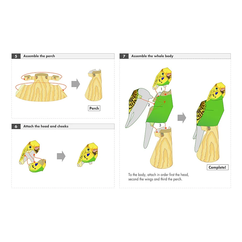 الببغاء الببغاء الطيور اليدوية - مراجعة Art Craft Cardboard وسعره